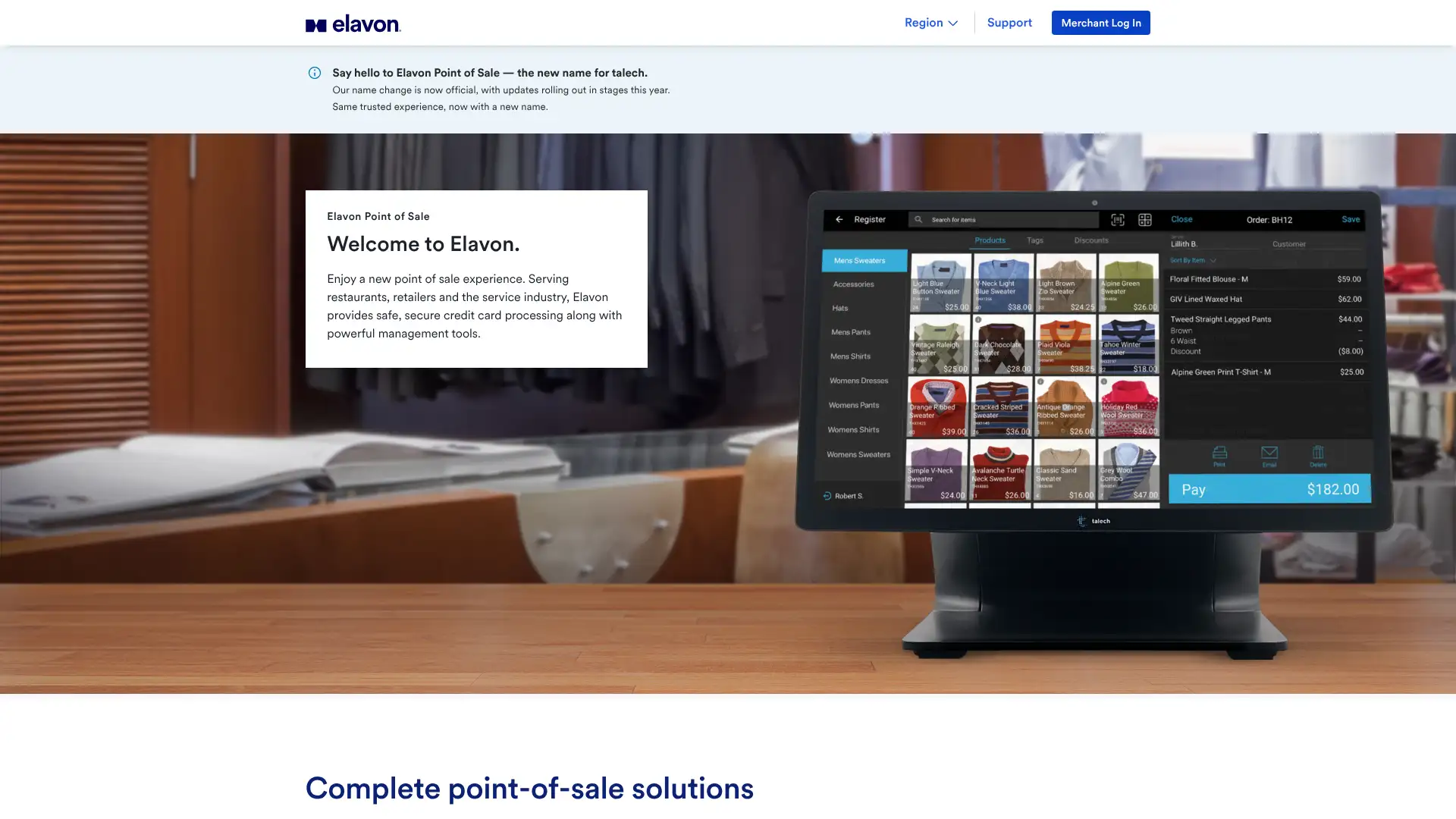Talech POS screenshot