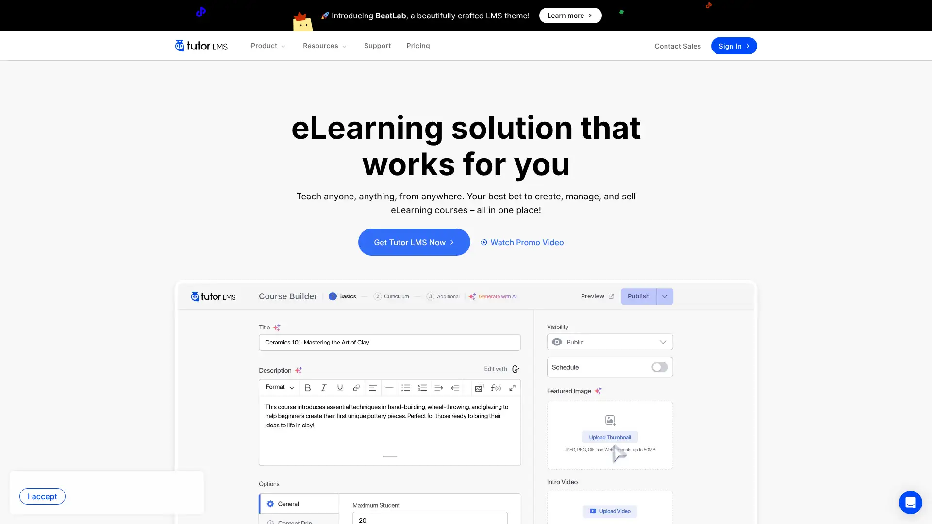 Tutor LMS screenshot