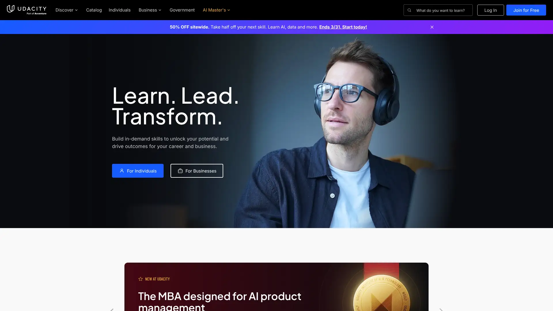 Udacity screenshot
