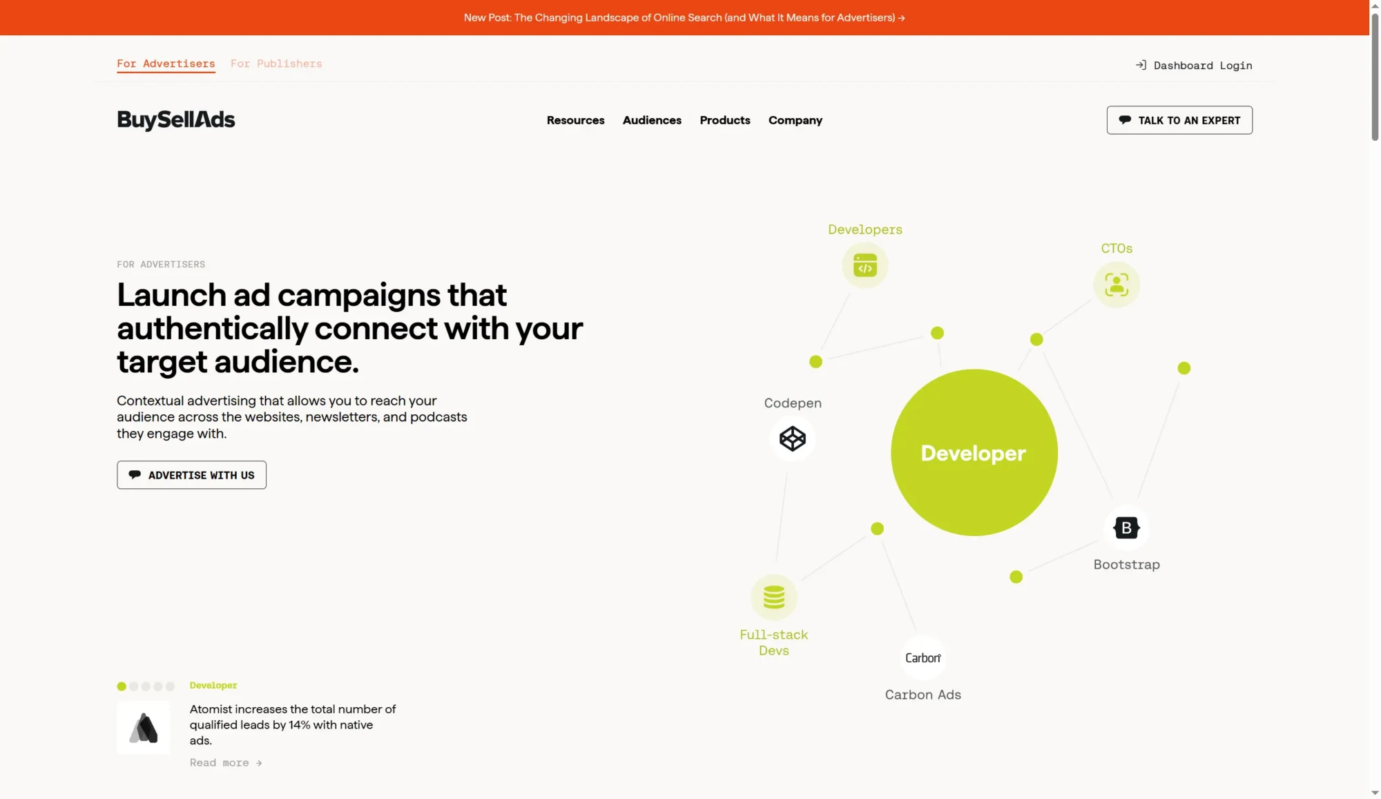 BuySellAds screenshot