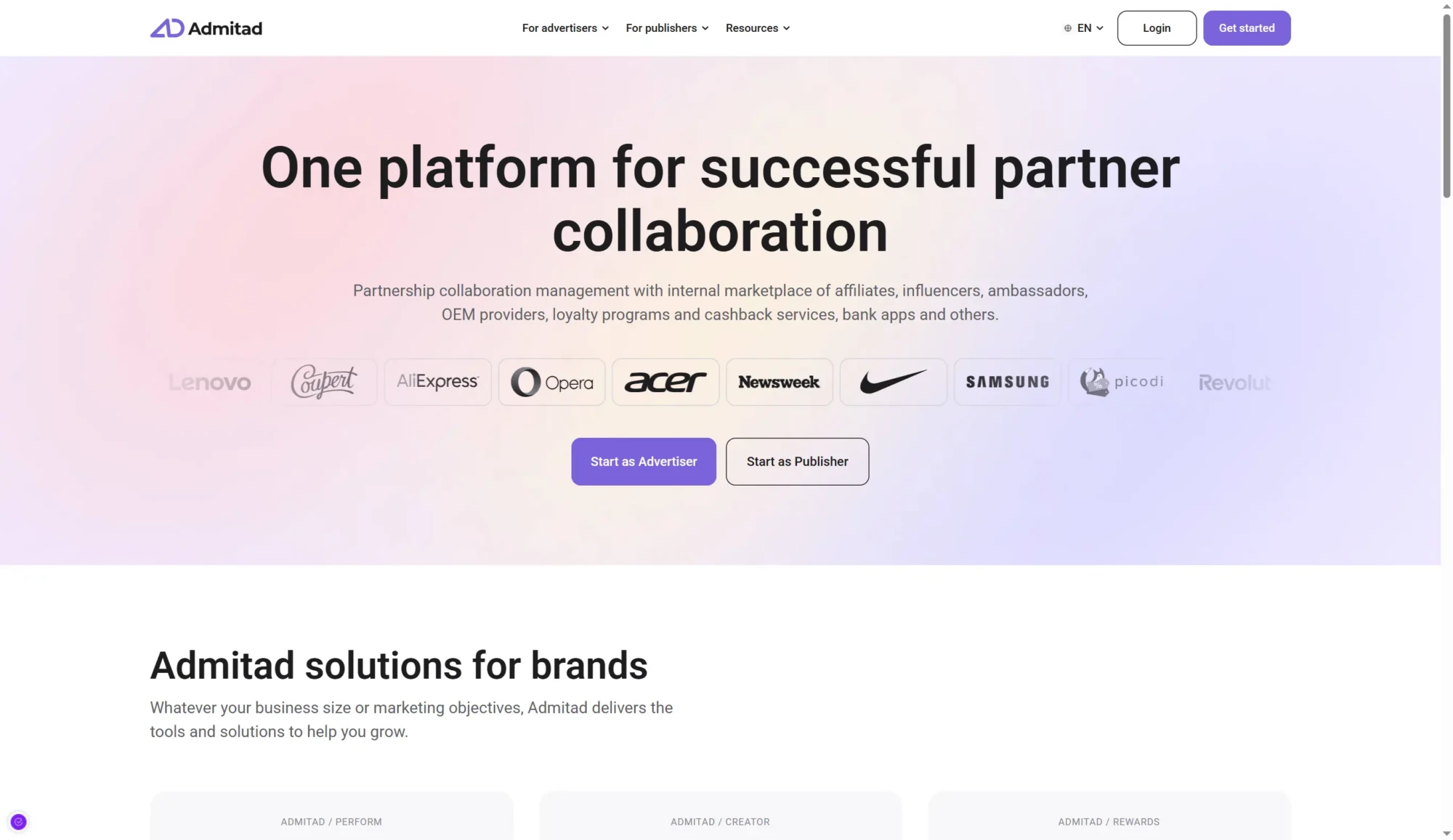 Admitad screenshot