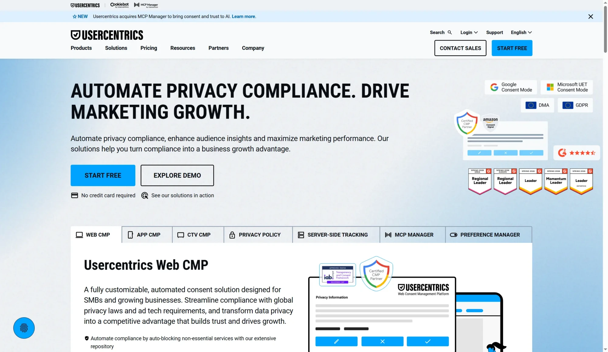 Usercentrics screenshot