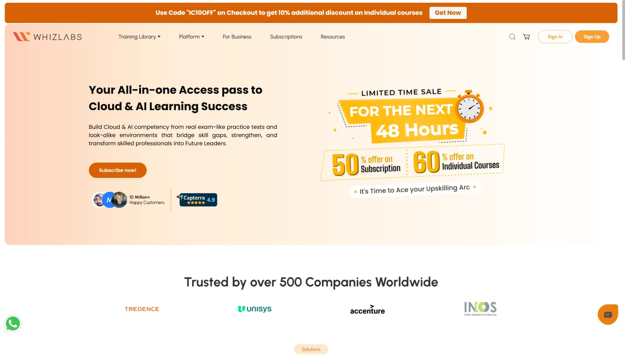 Whizlabs screenshot