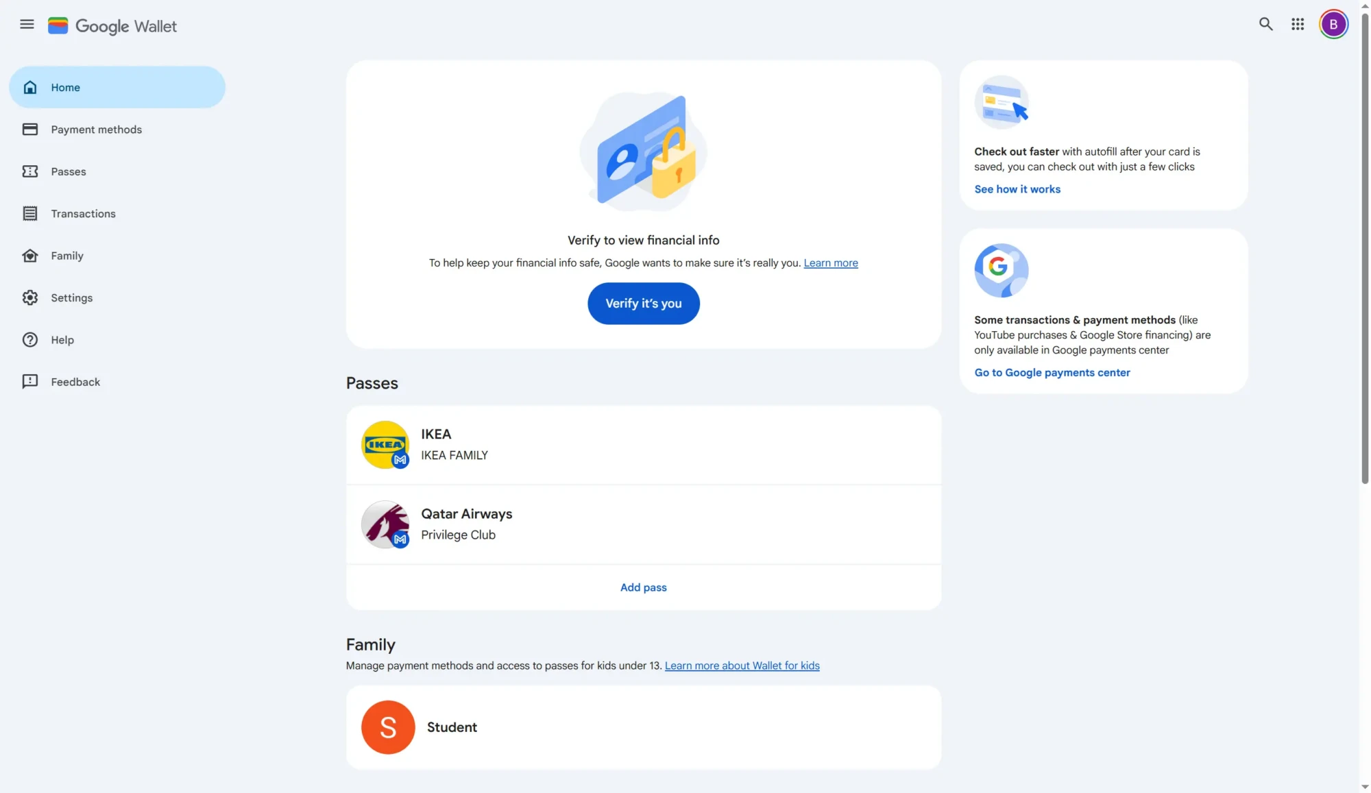 Google Pay screenshot