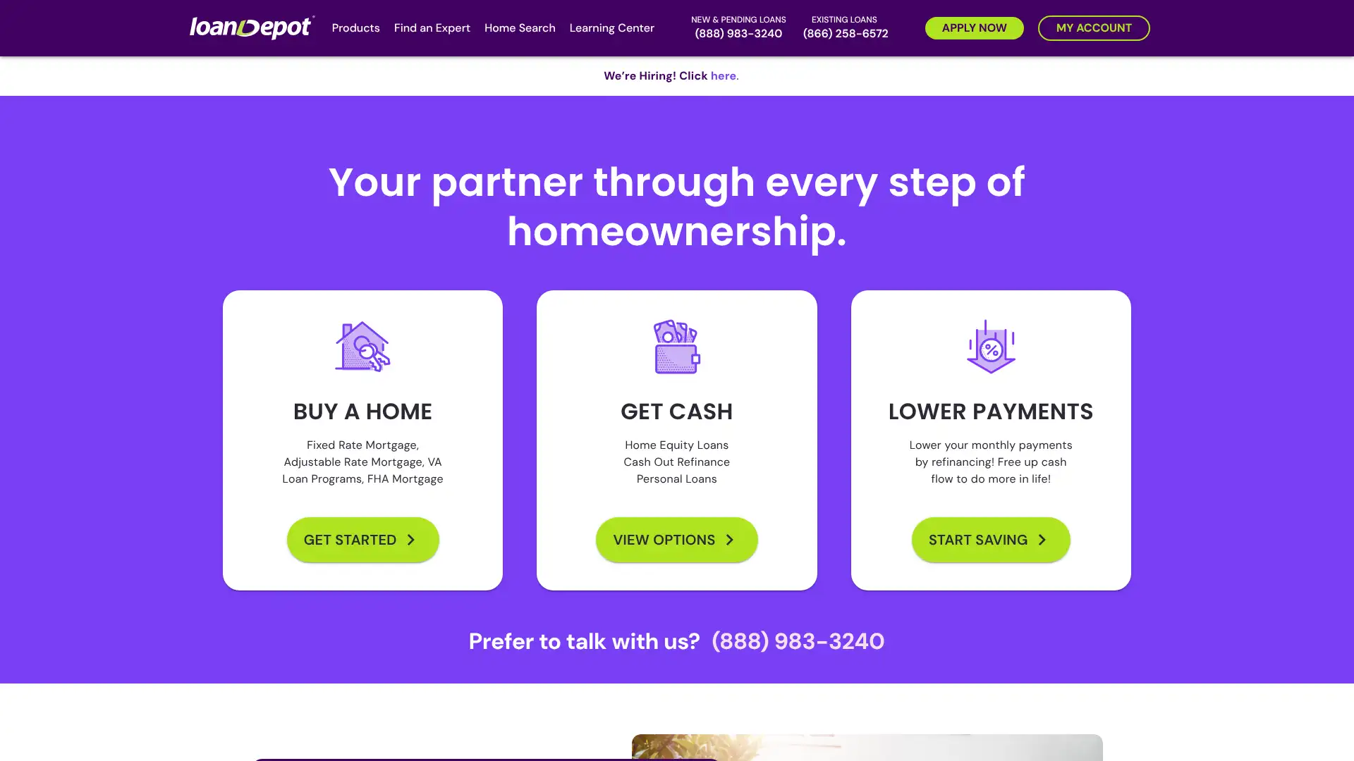loanDepot screenshot