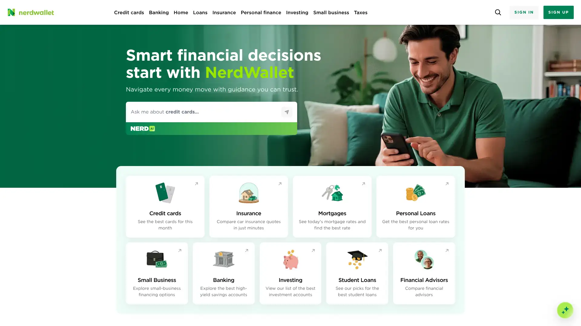 NerdWallet Loans screenshot