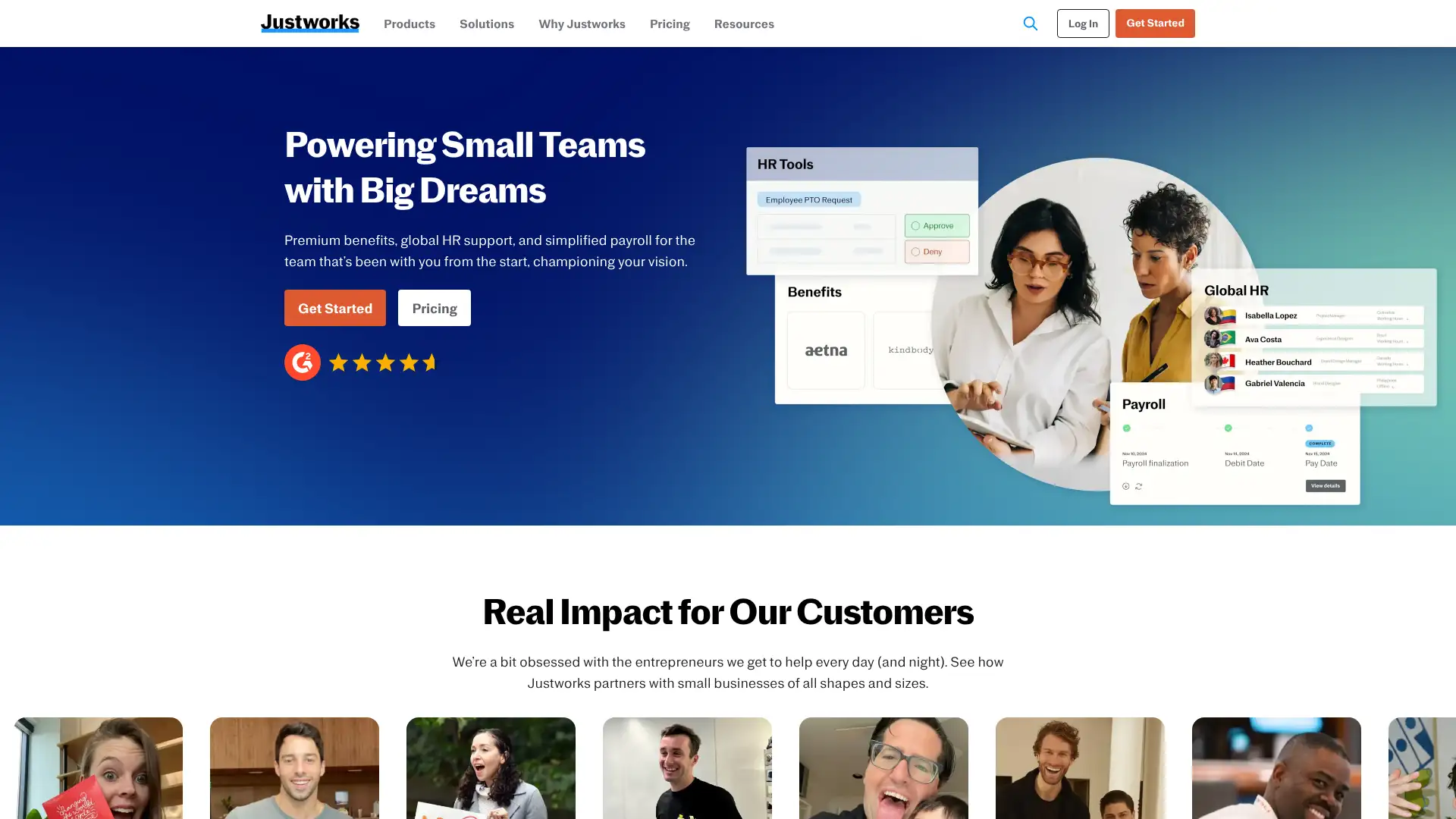 Justworks screenshot