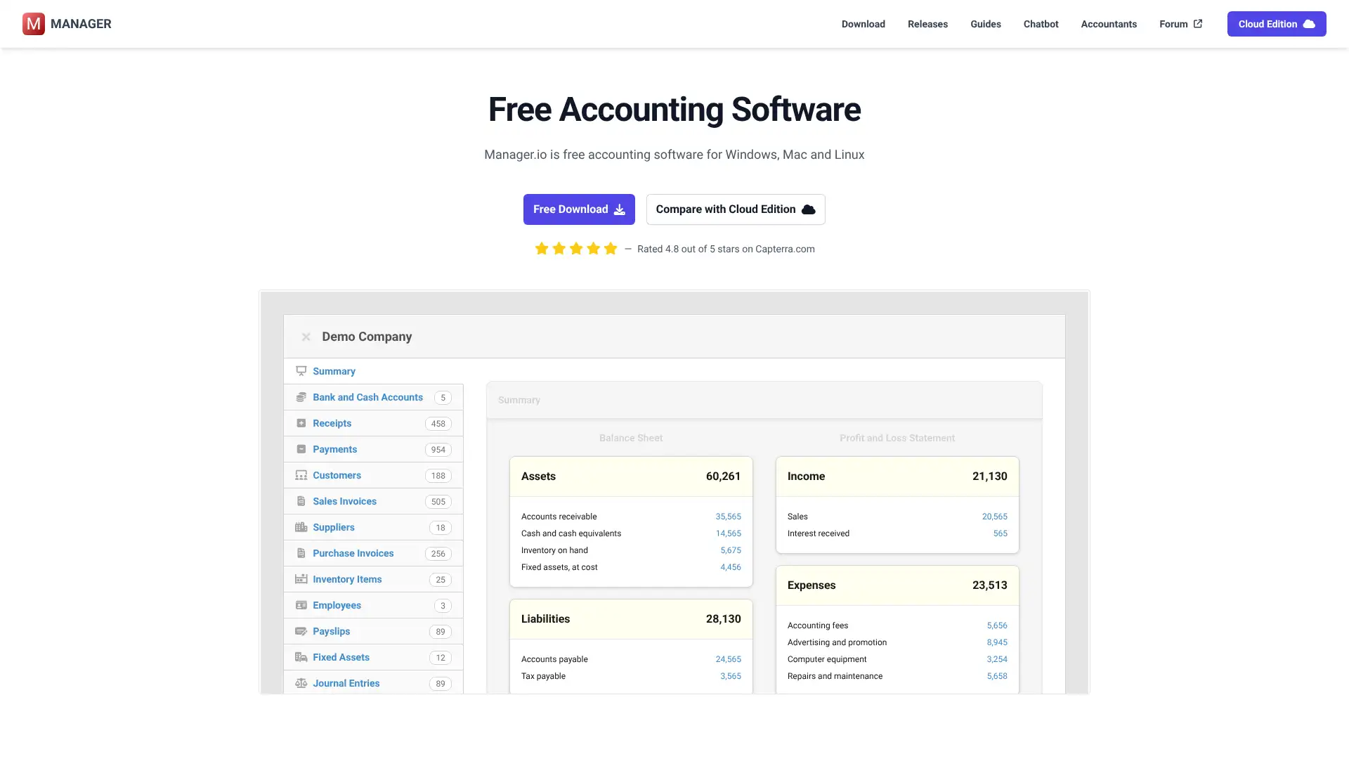 Manager screenshot