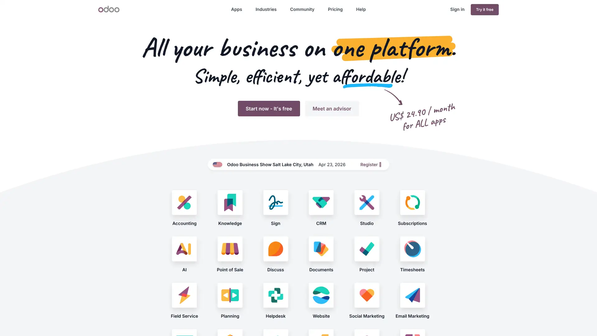 Odoo screenshot