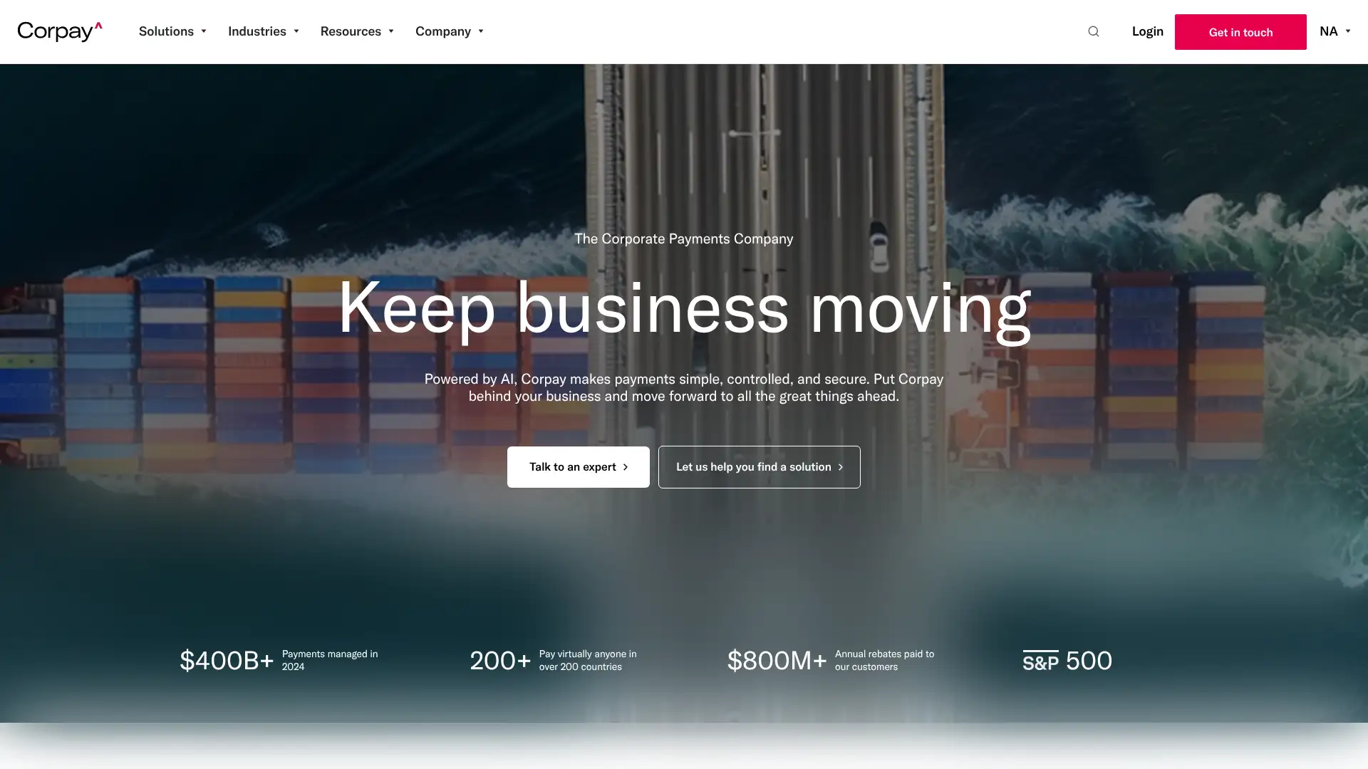 Corpay screenshot