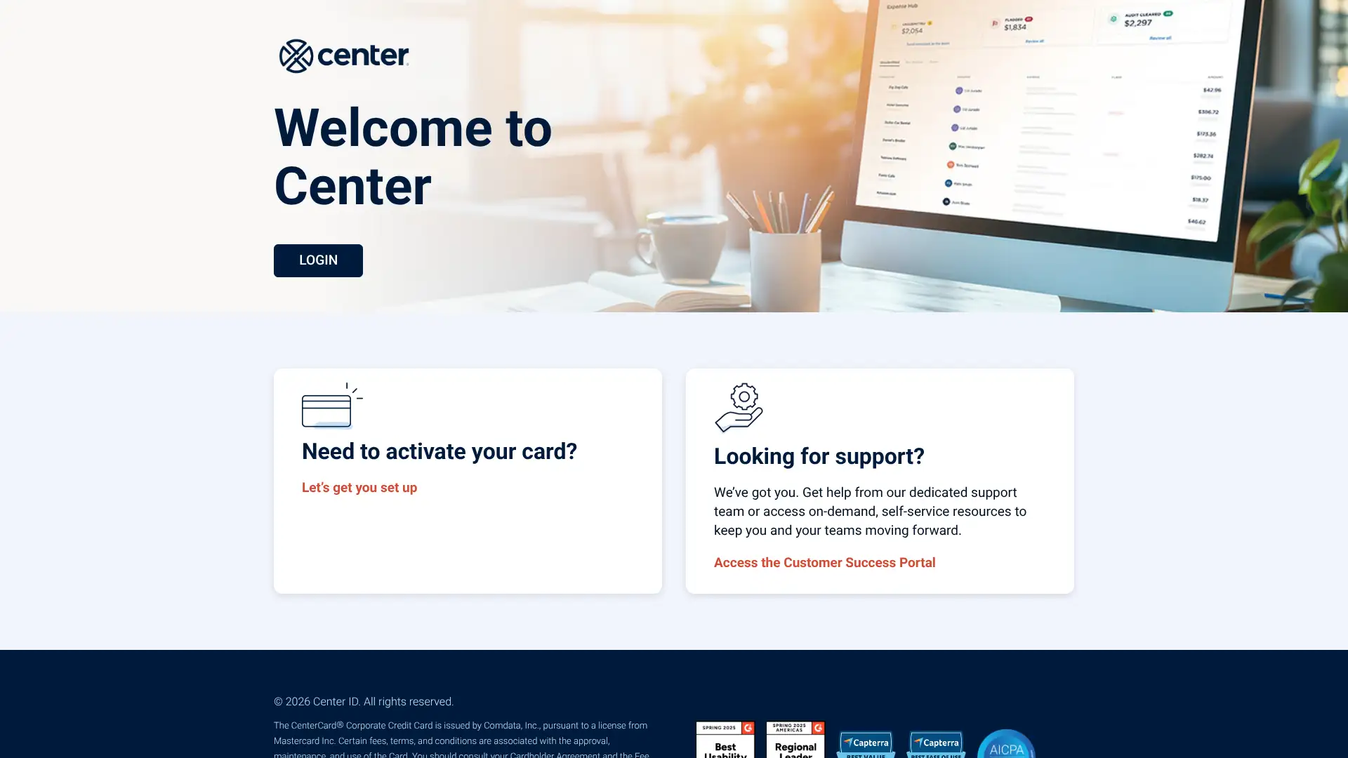 Center screenshot