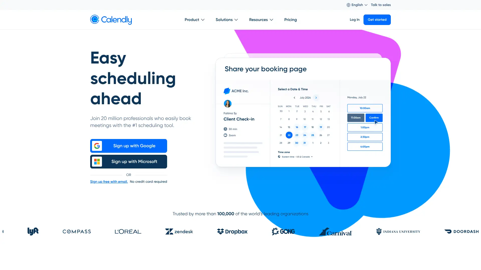 Calendly screenshot