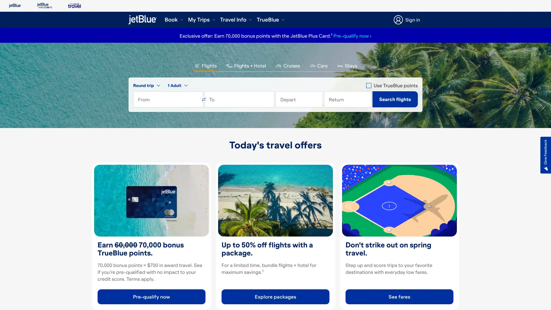 JetBlue Plus Card screenshot