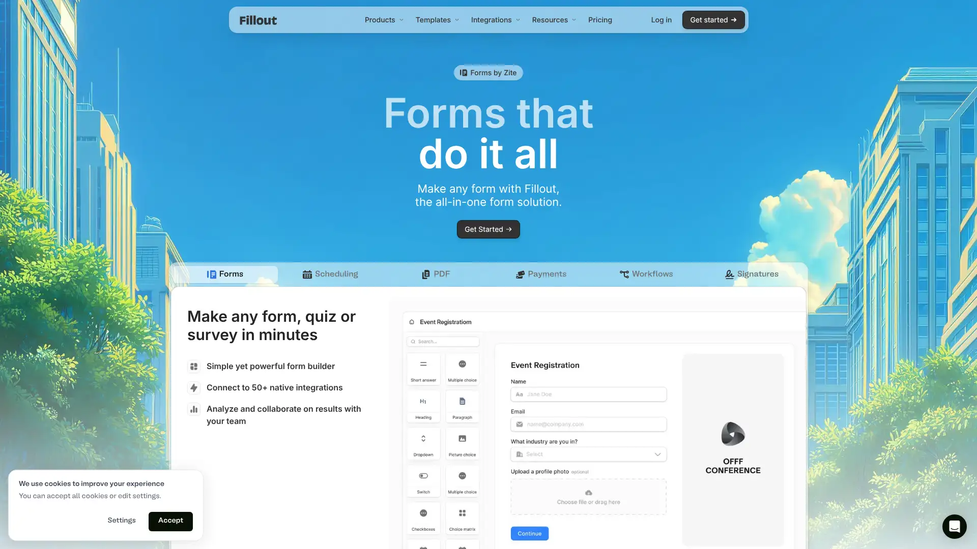 Fillout screenshot