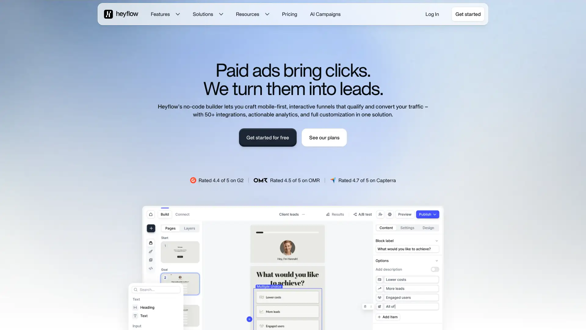 Heyflow screenshot