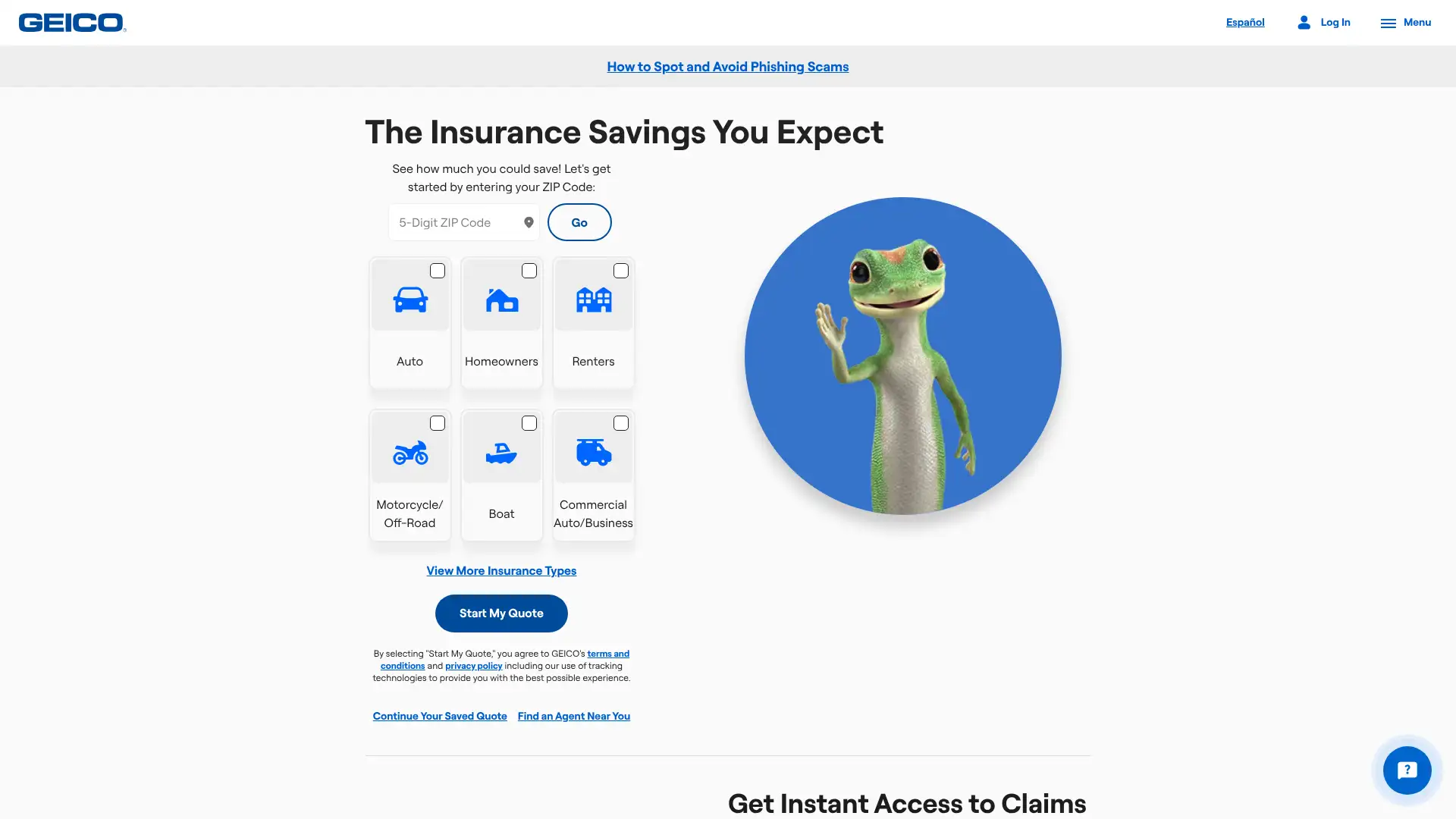 GEICO screenshot