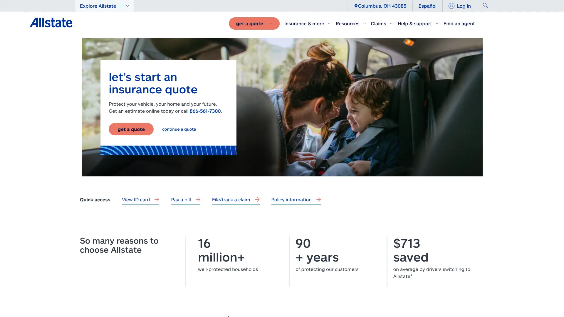 Allstate screenshot