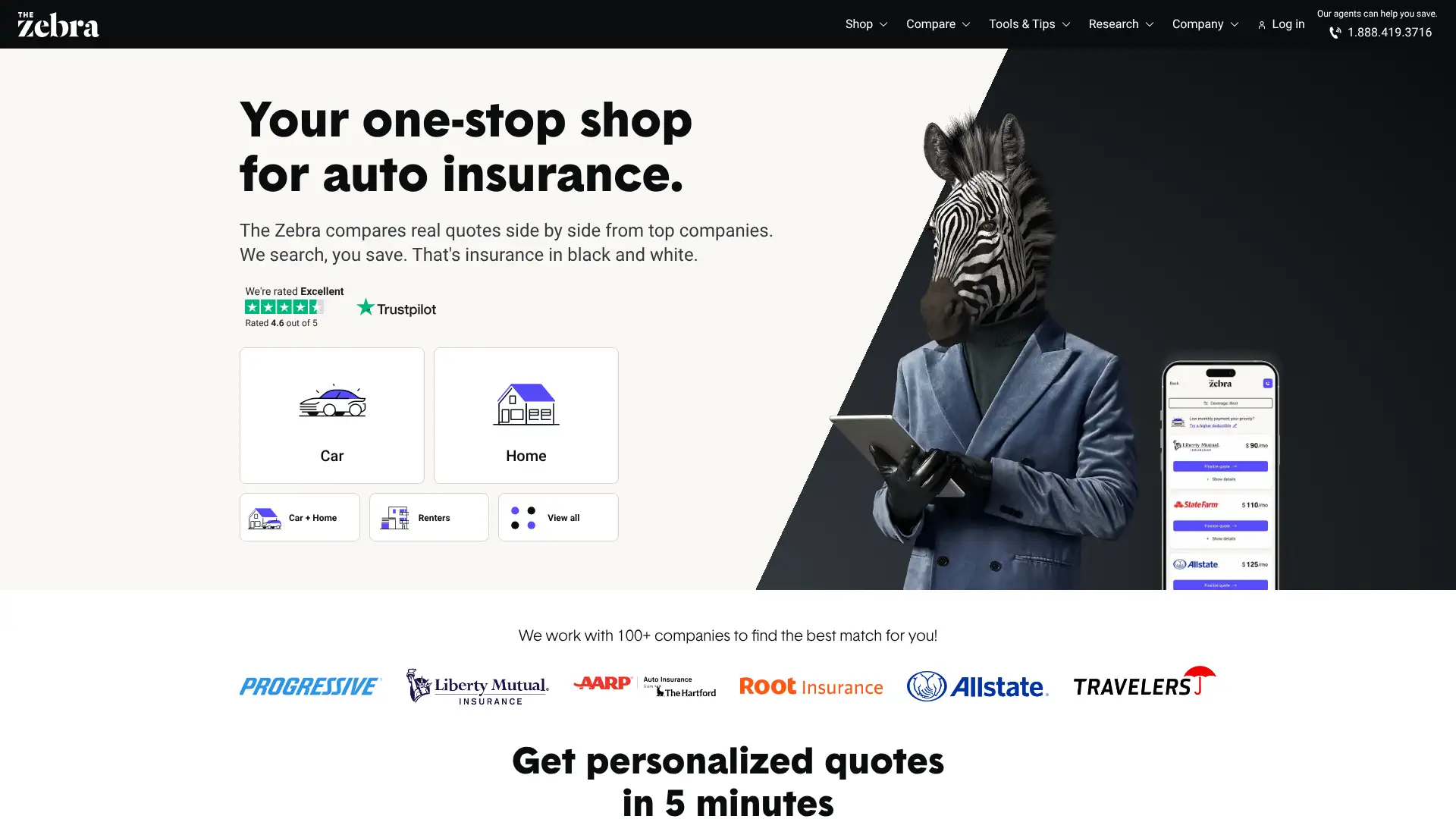 The Zebra screenshot