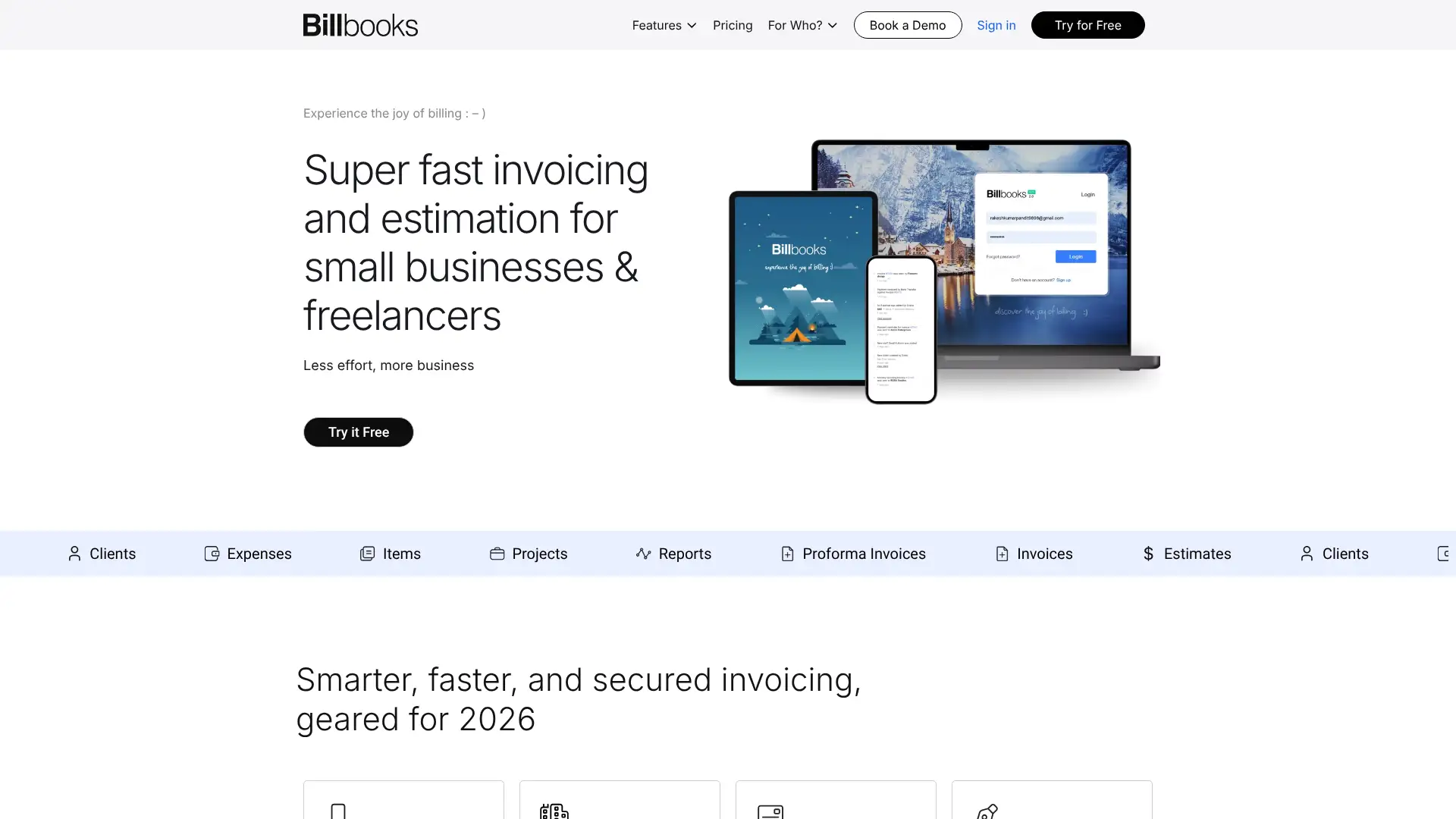 Billbooks screenshot