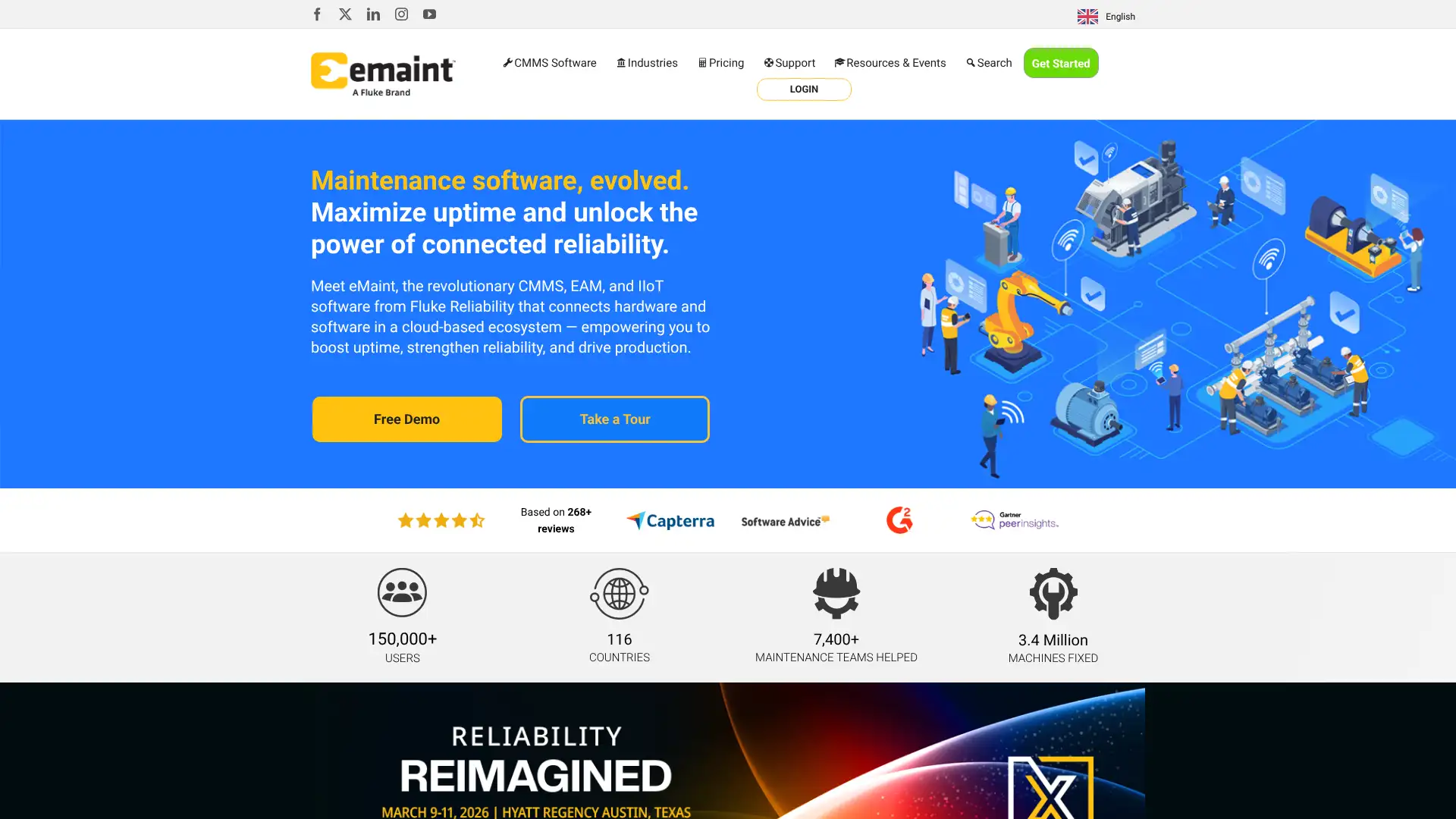 eMaint CMMS screenshot