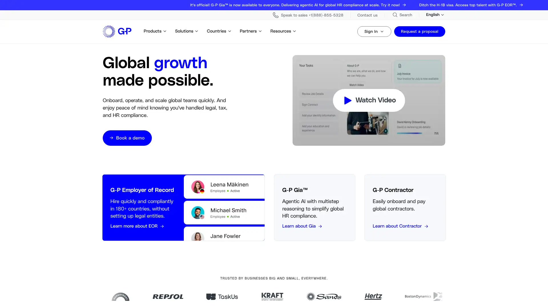 Globalization Partners (G-P) screenshot