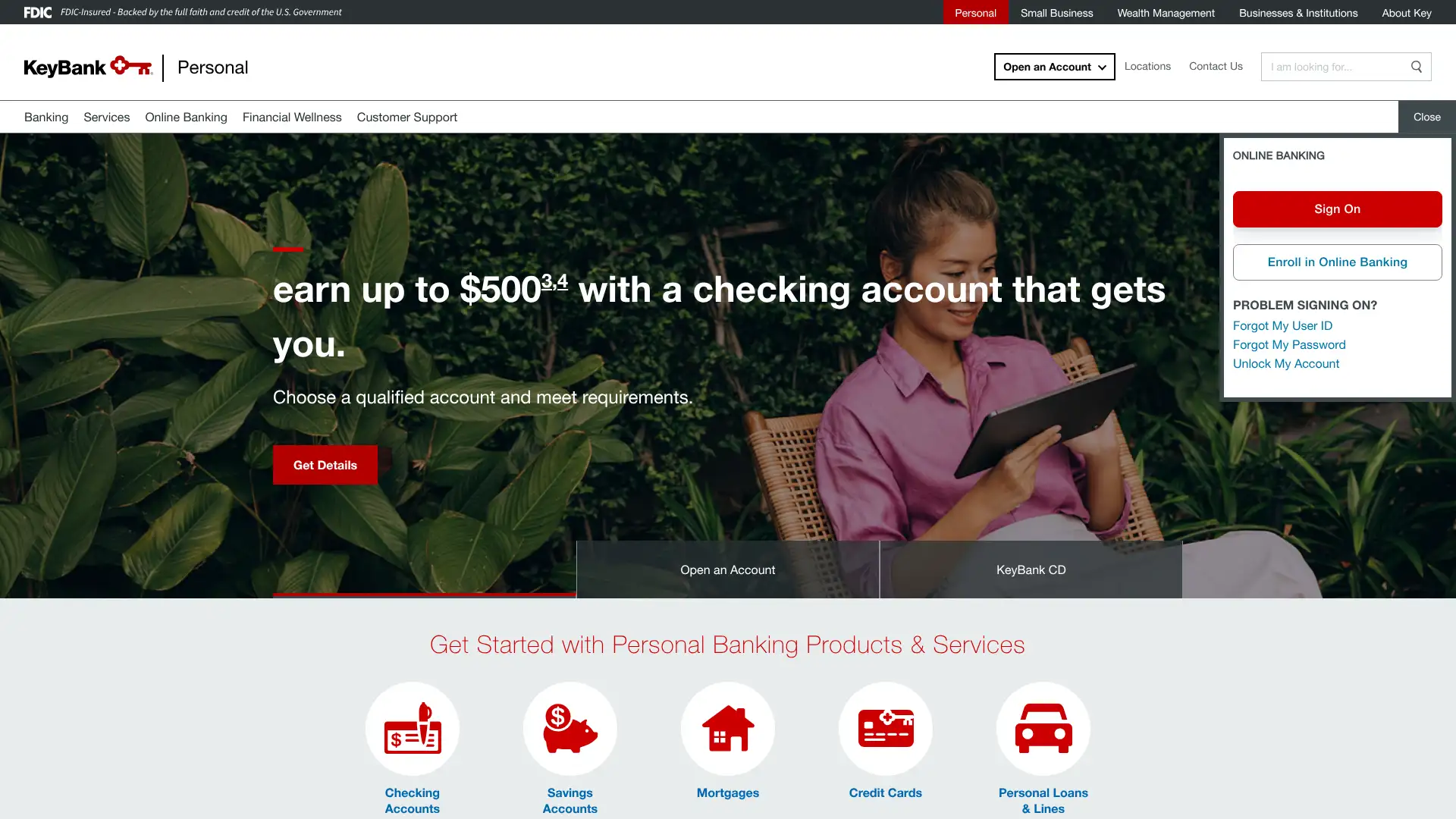 KeyBank screenshot