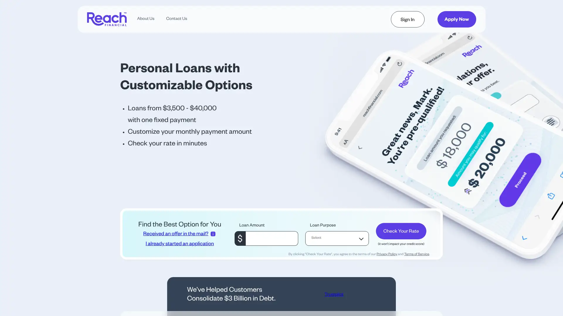 Reach Financial screenshot