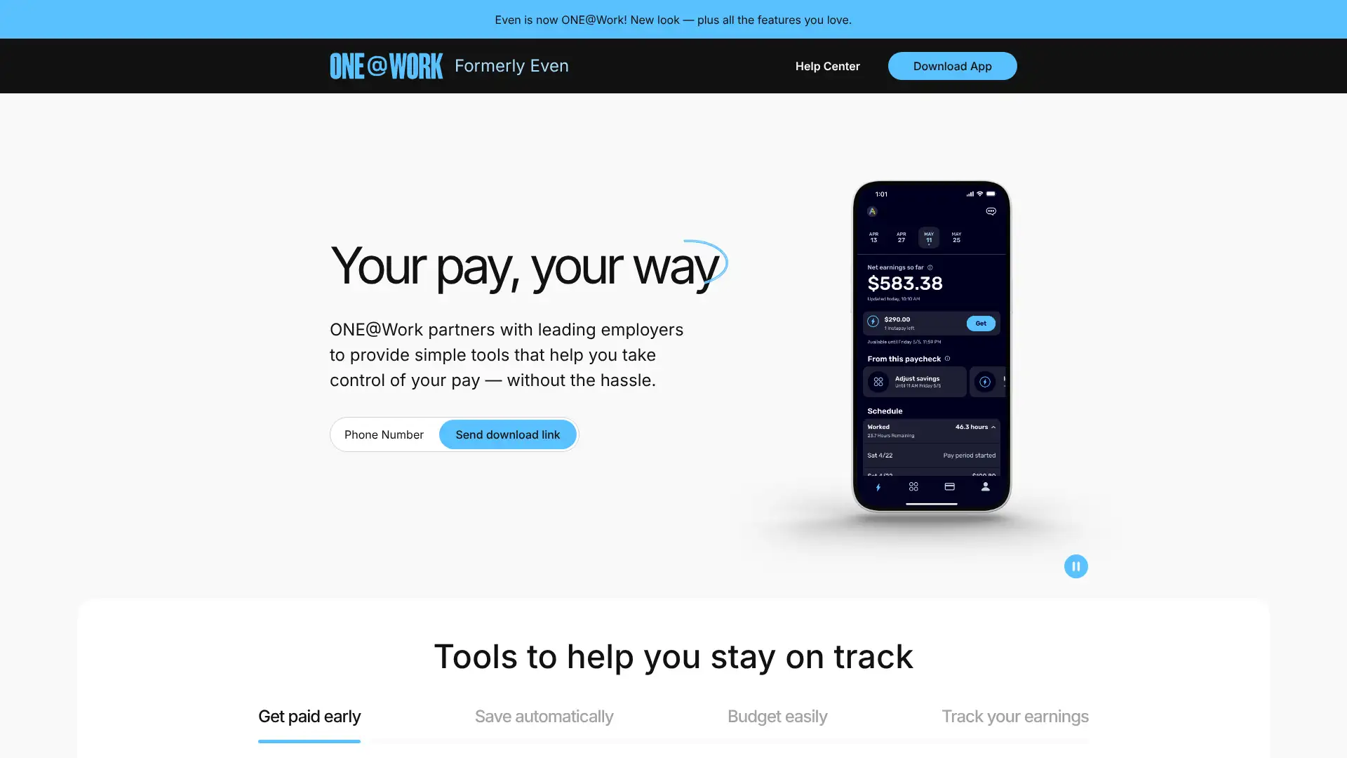 Even Financial (via MoneyLion) screenshot