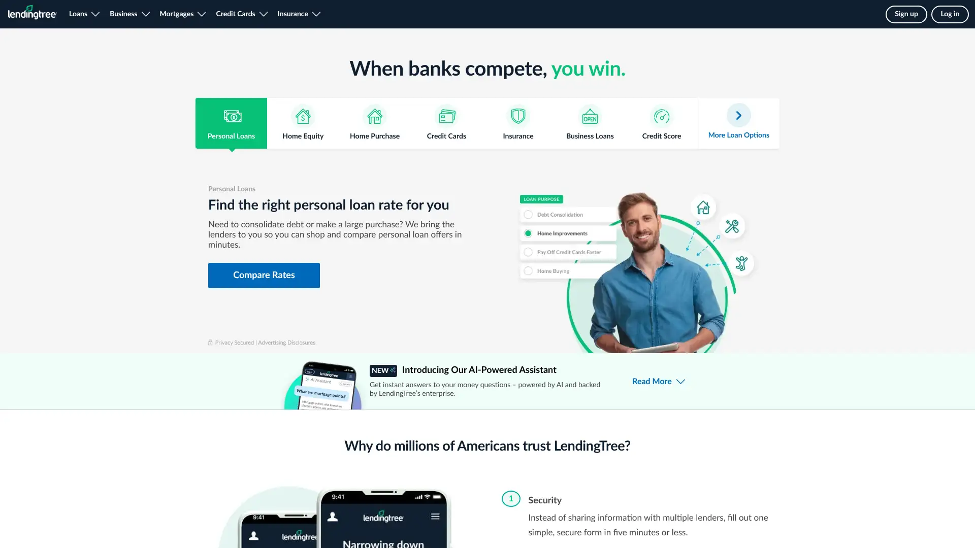 LendingTree screenshot