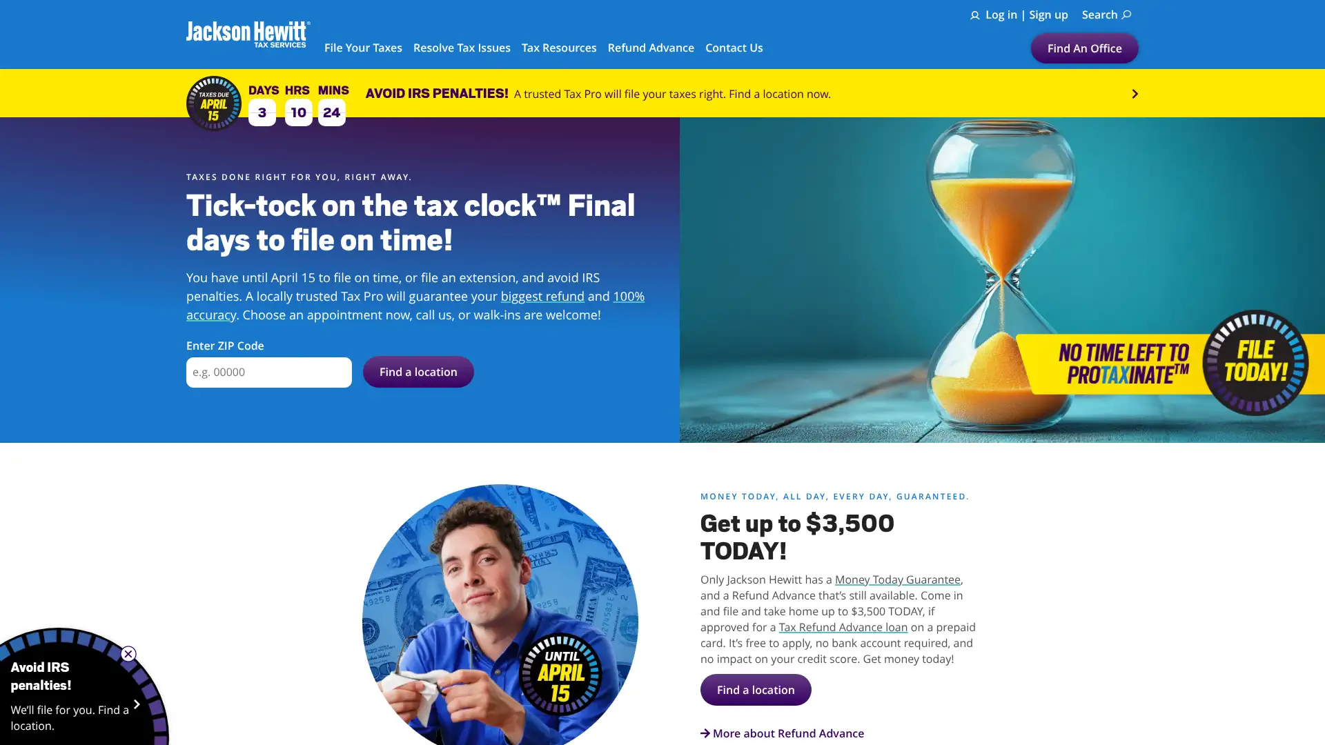 Jackson Hewitt Online screenshot