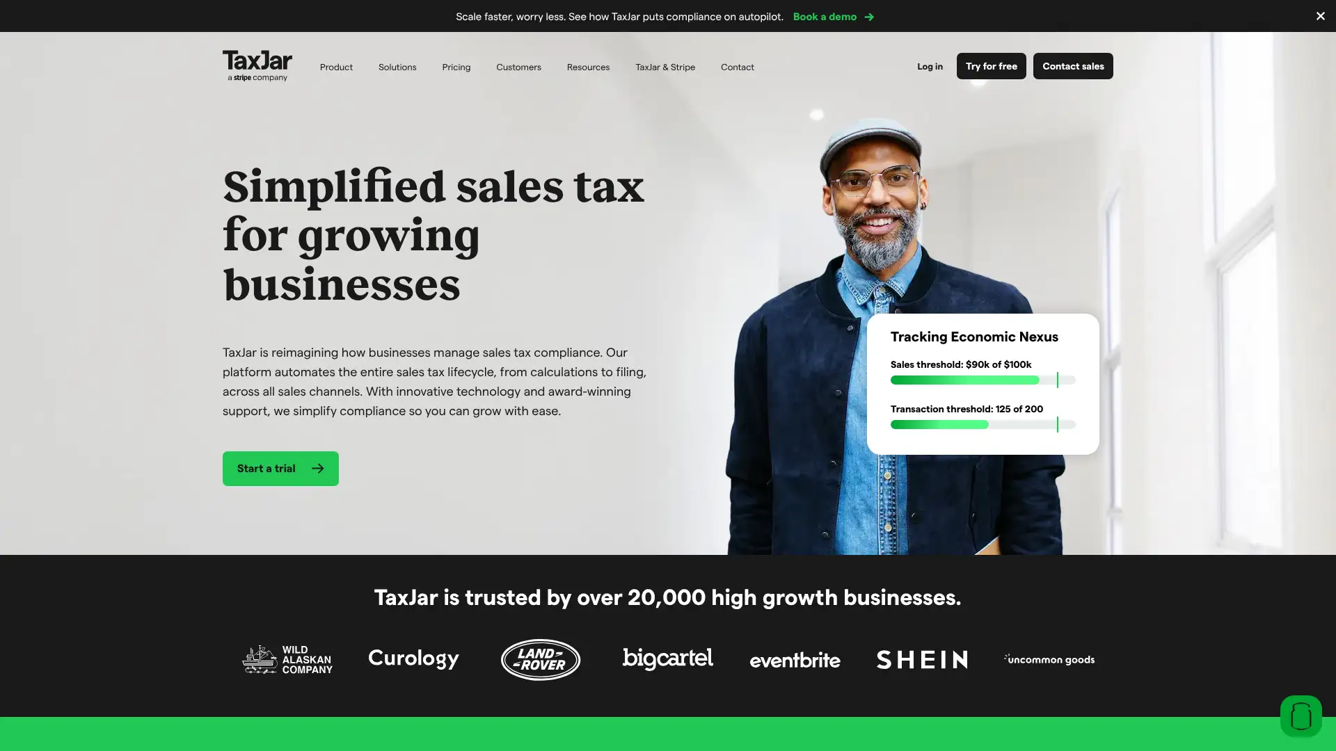 TaxJar screenshot