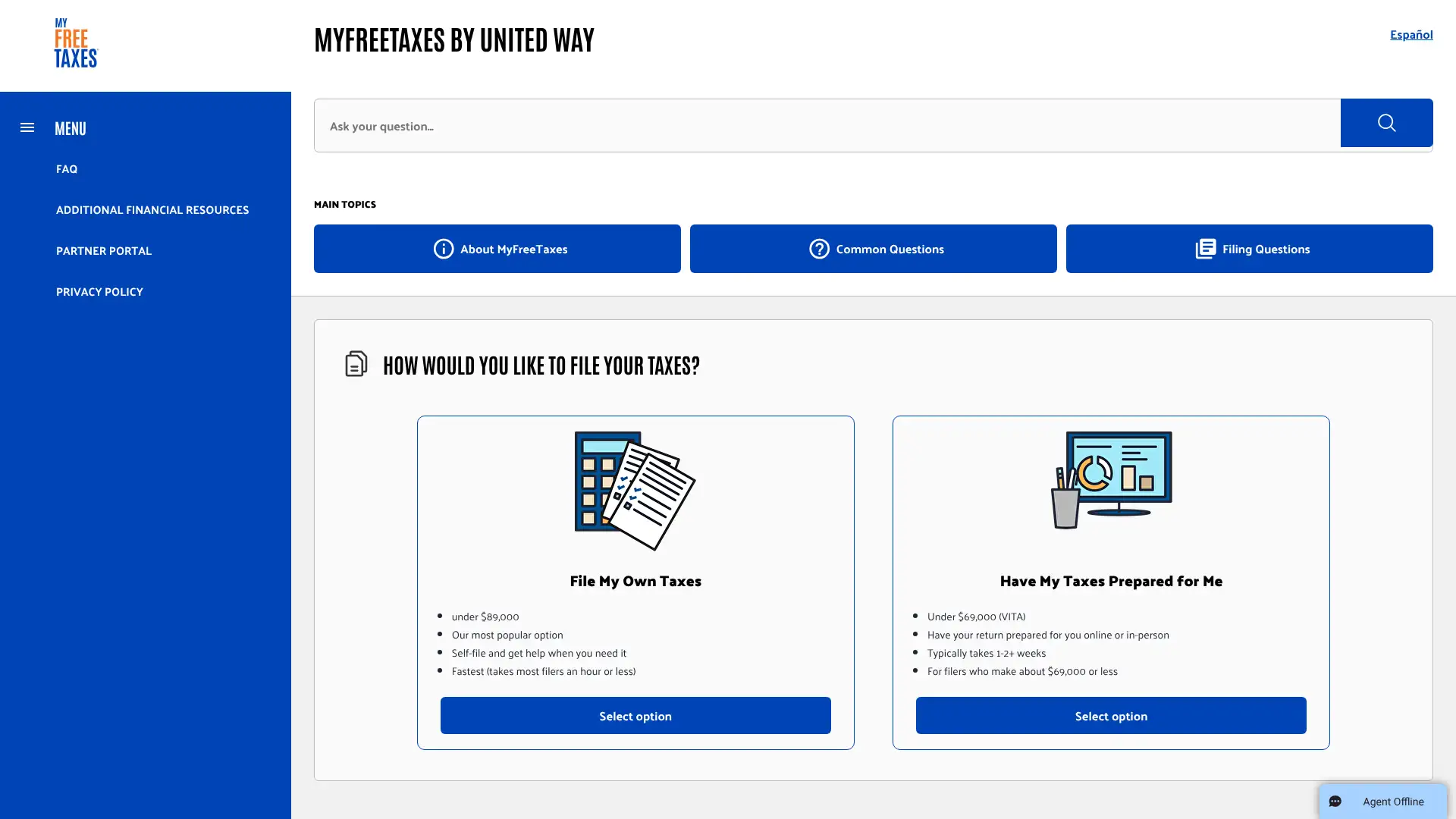 MyFreeTaxes screenshot