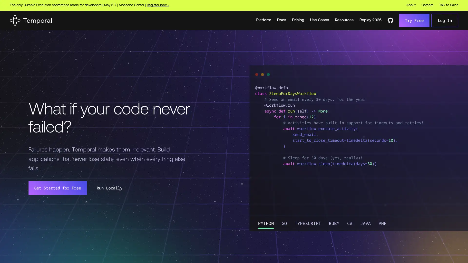 Temporal screenshot