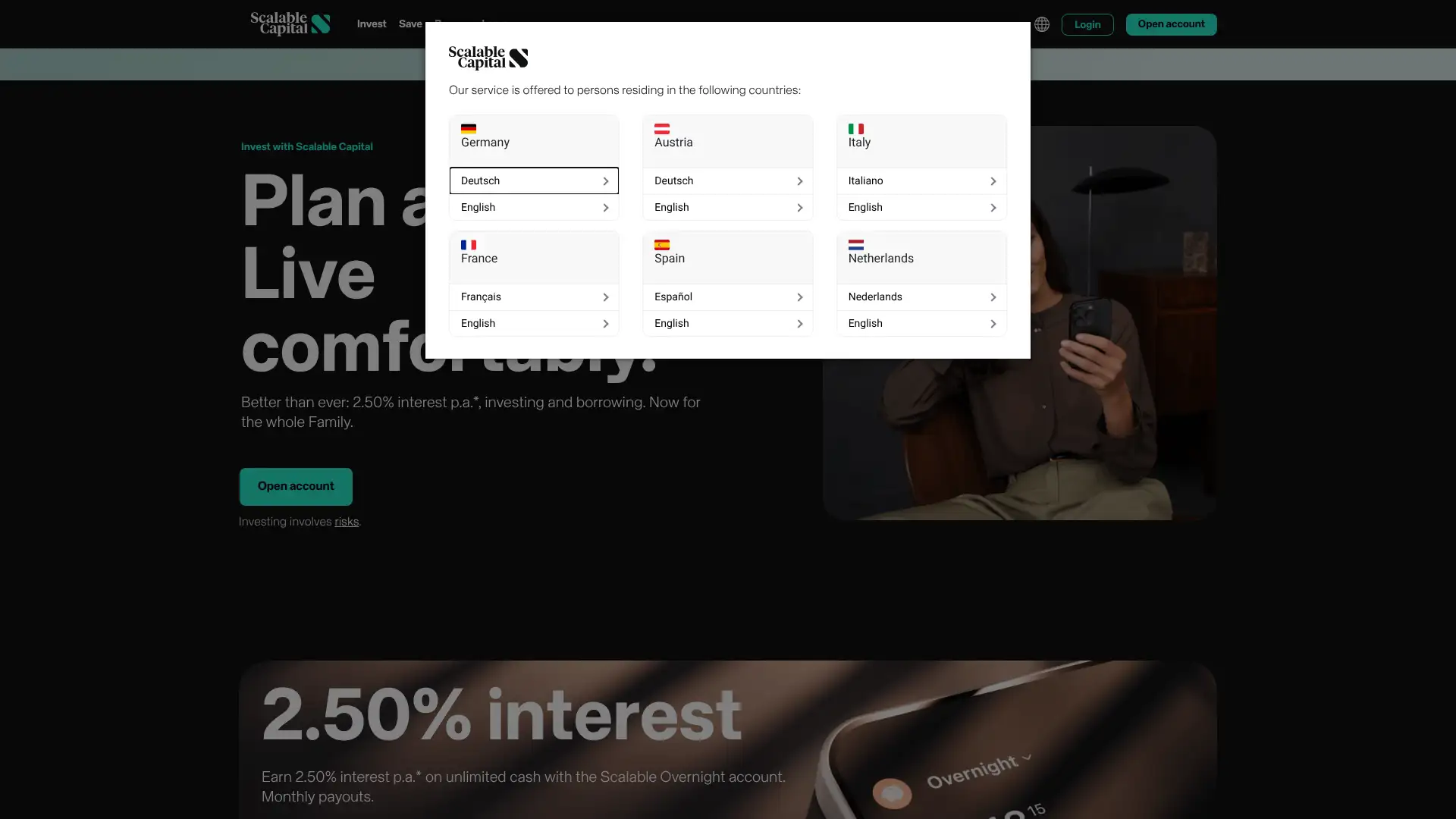 Scalable Capital screenshot
