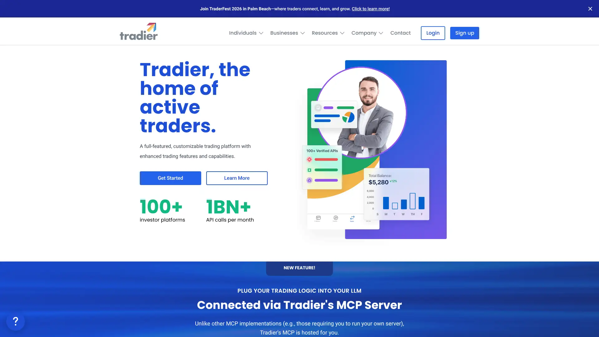 Tradier screenshot