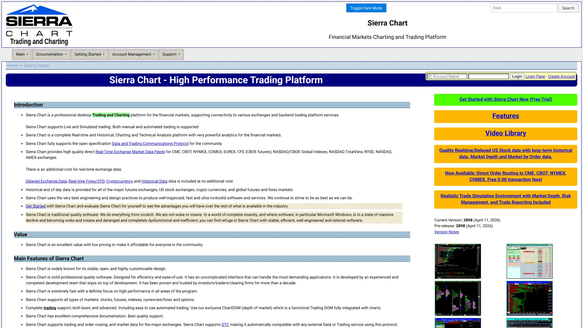 Sierra Chart screenshot