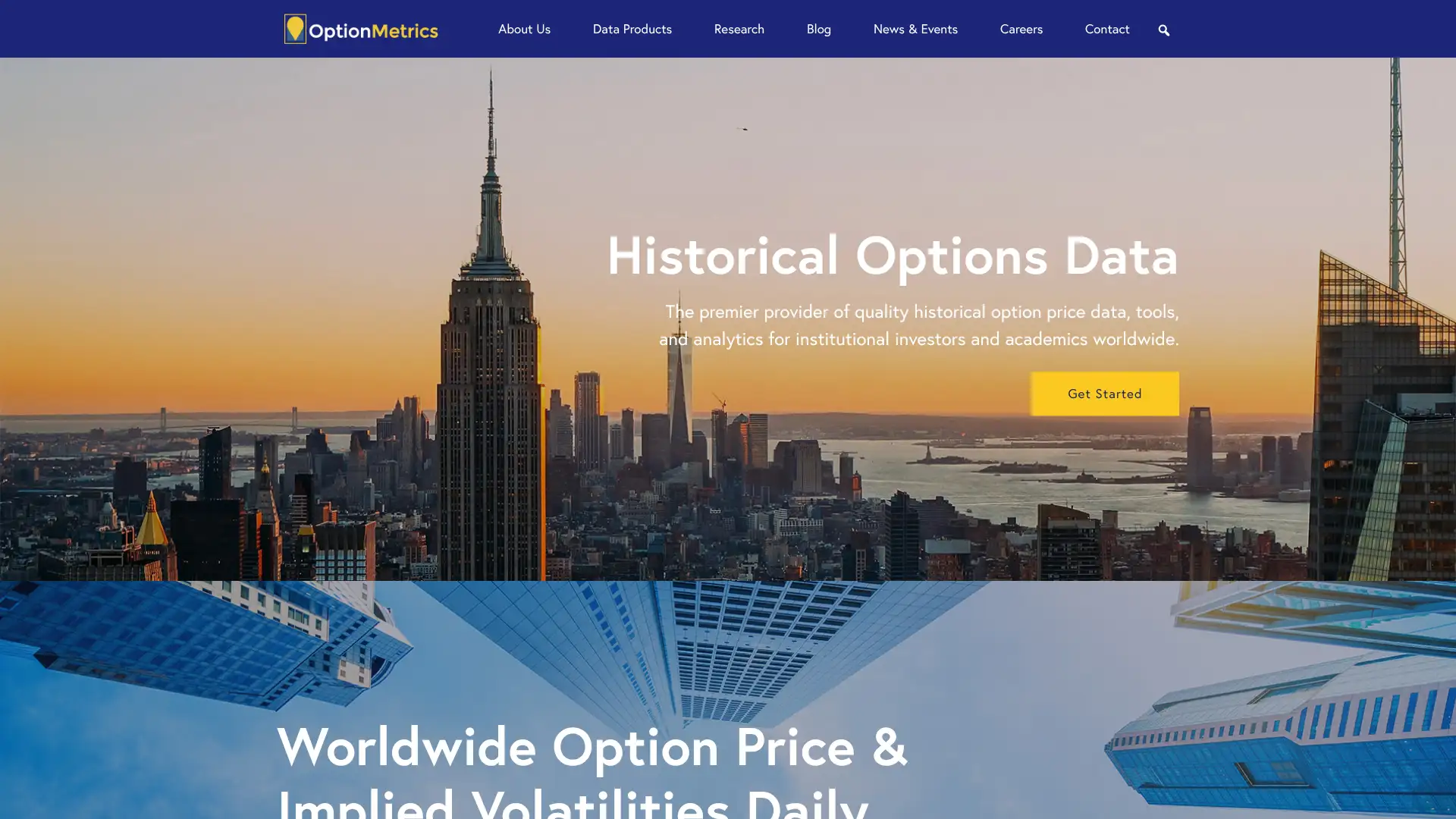 OptionMetrics screenshot