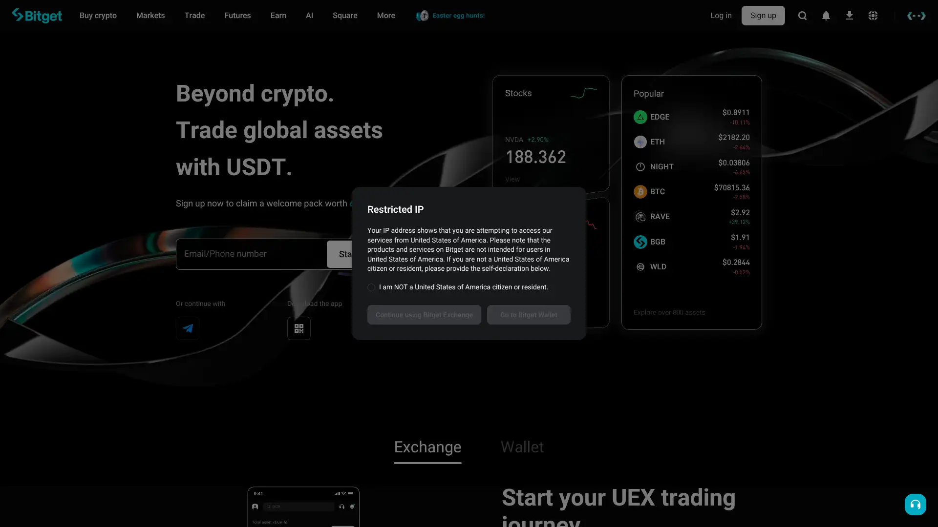 Bitget screenshot