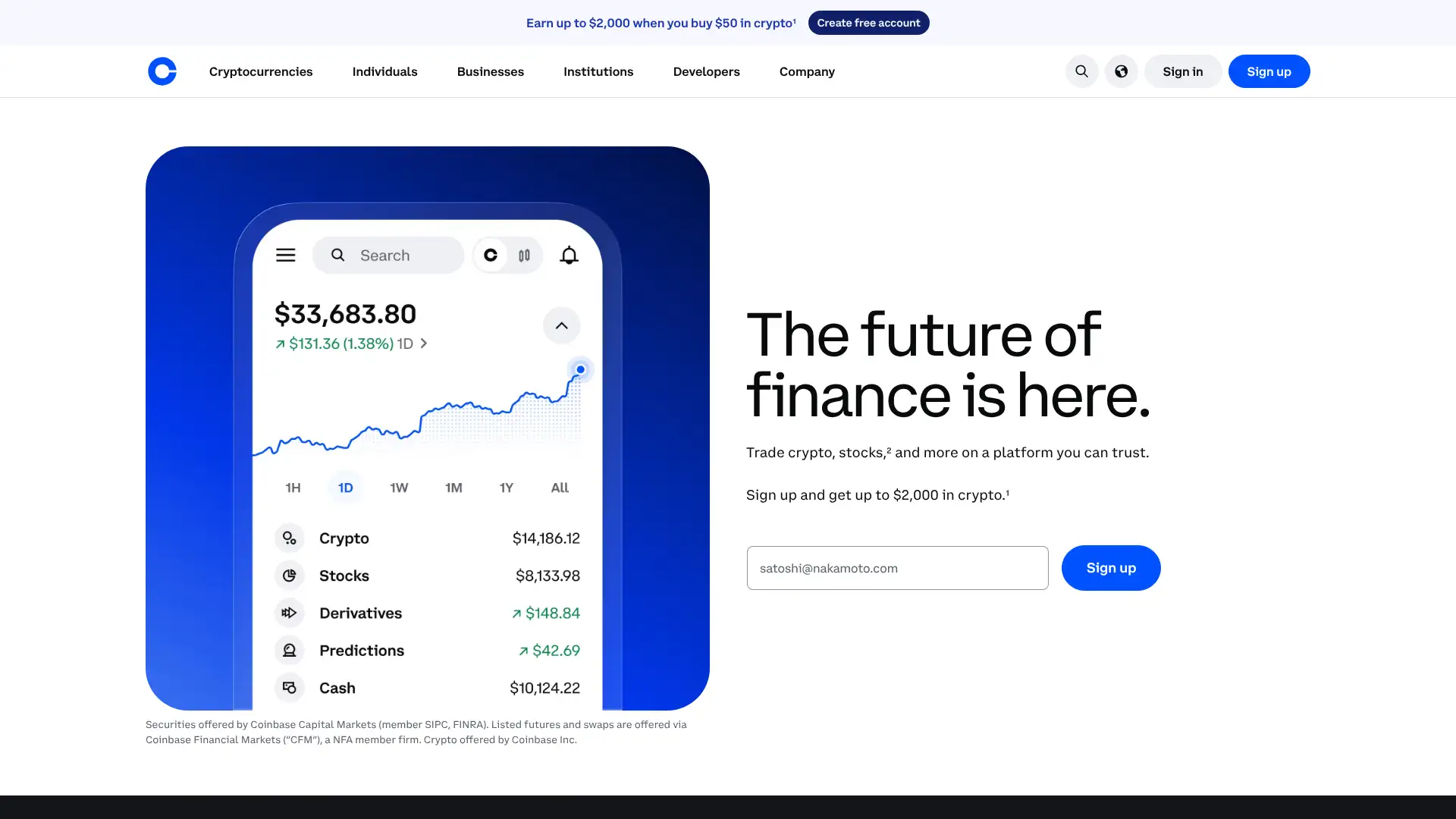 Coinbase screenshot