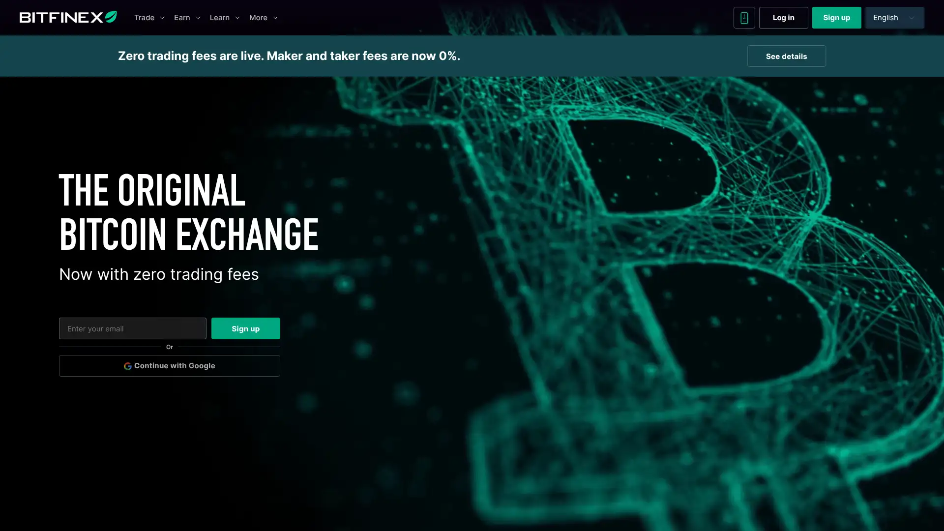 Bitfinex screenshot