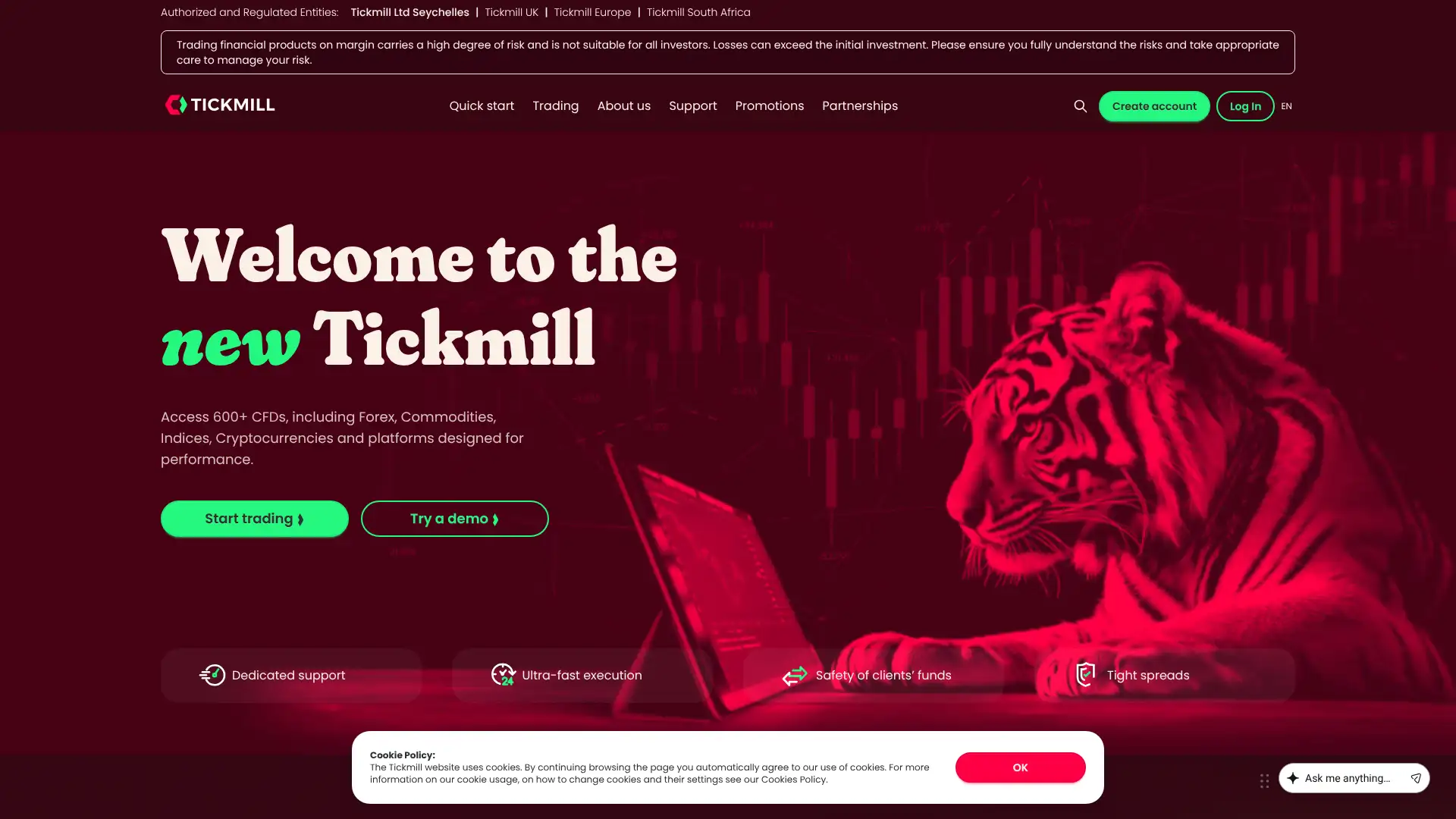 Tickmill screenshot