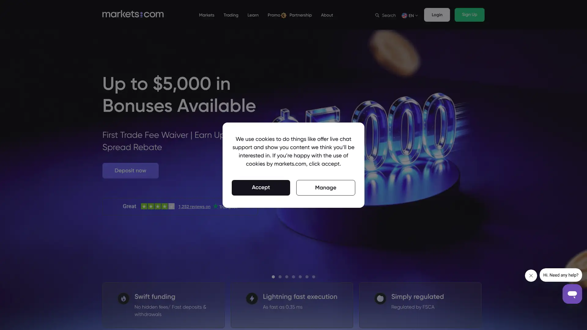Markets.com screenshot