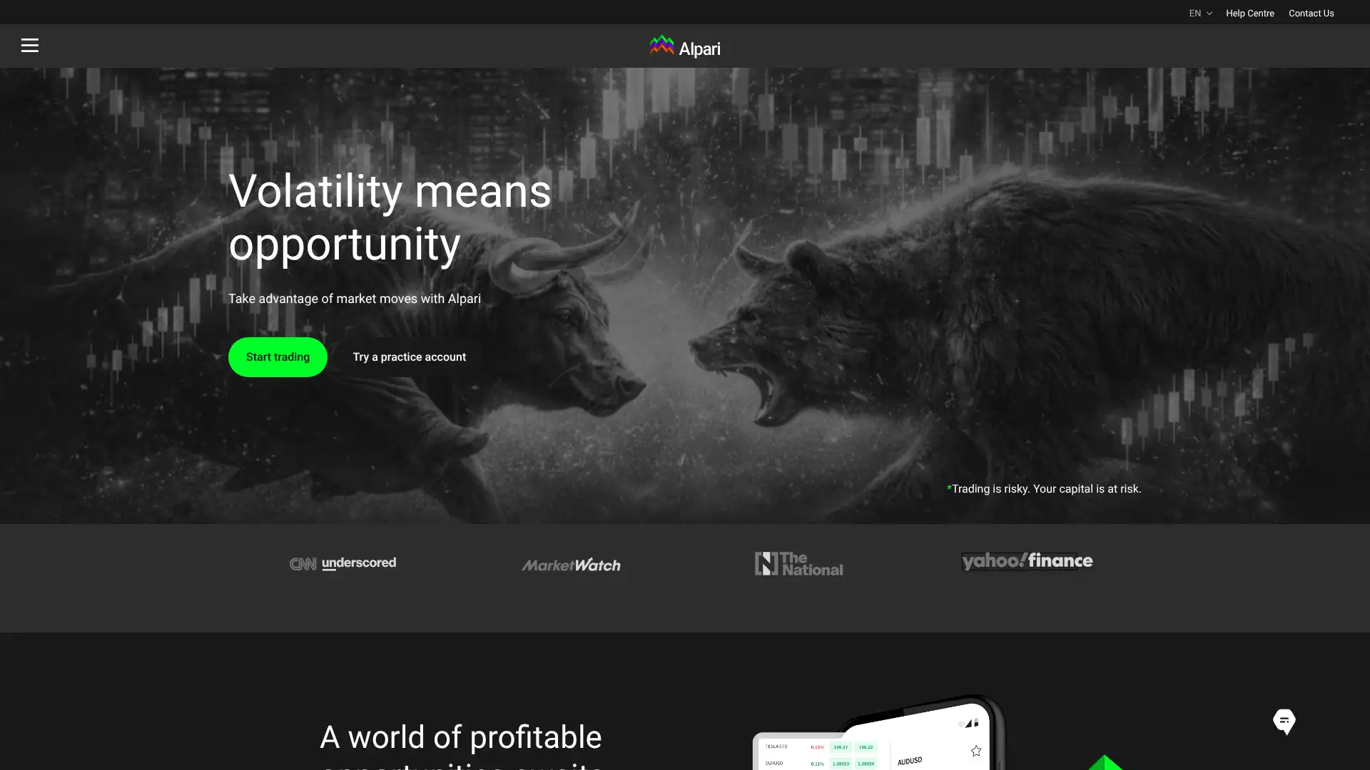 Alpari screenshot