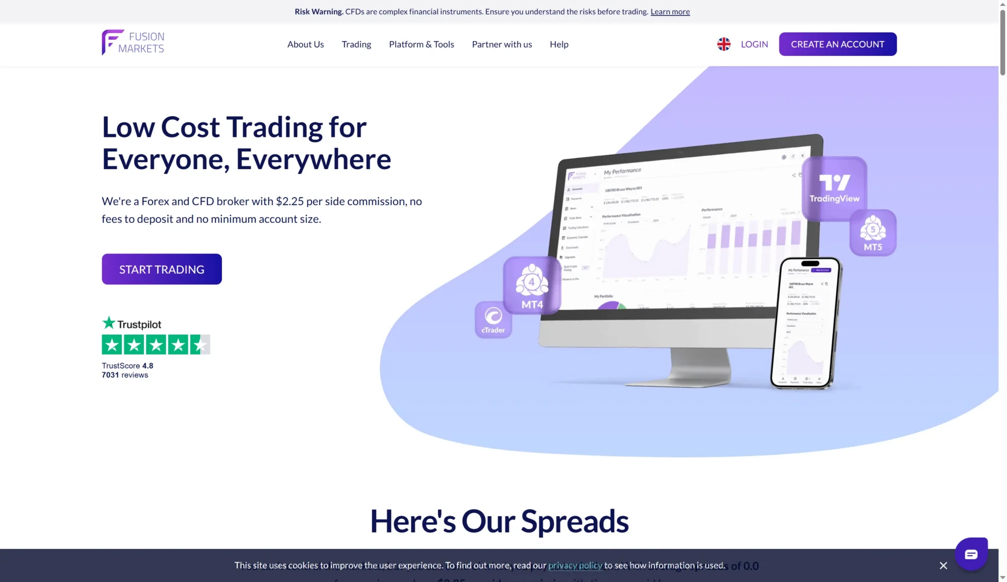 Fusion Markets screenshot