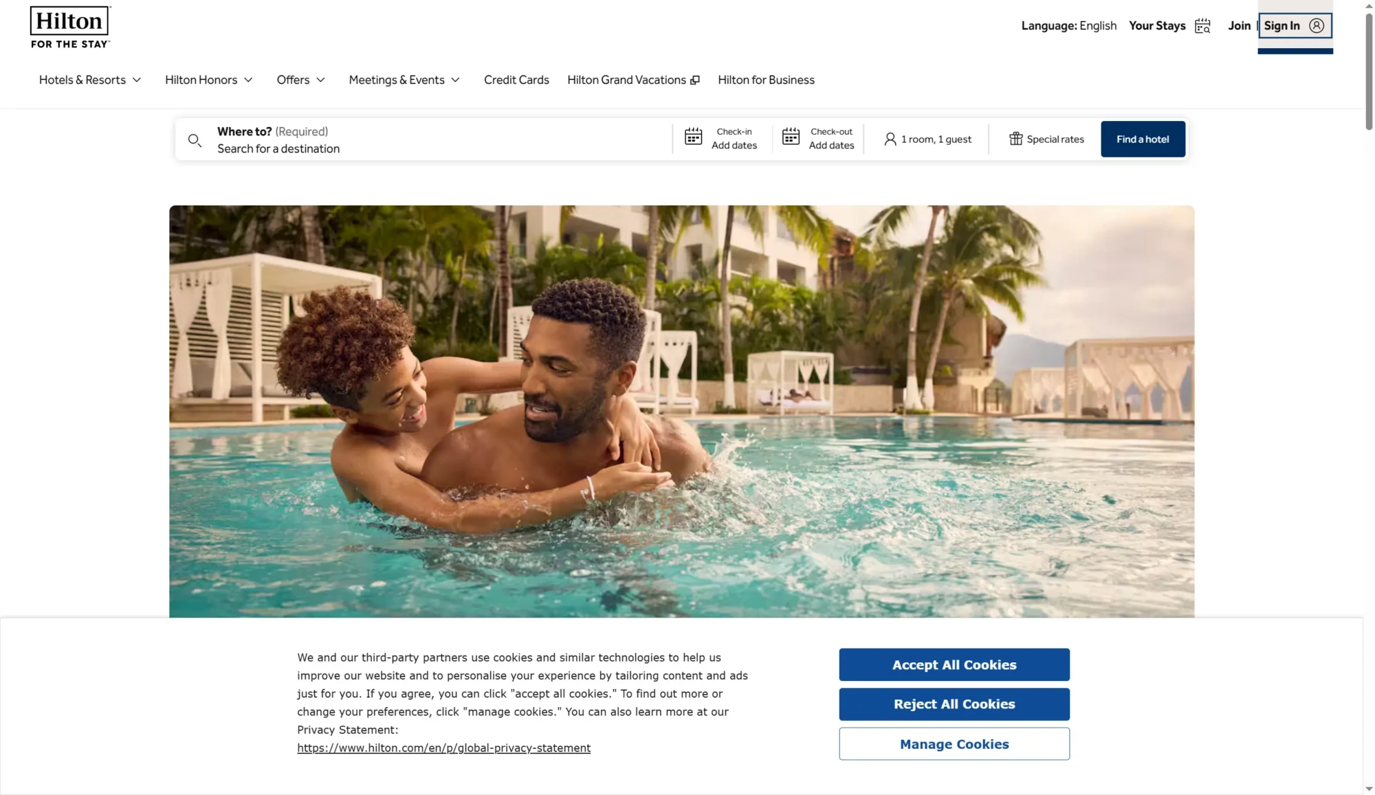 Hilton Honors American Express Surpass Card screenshot