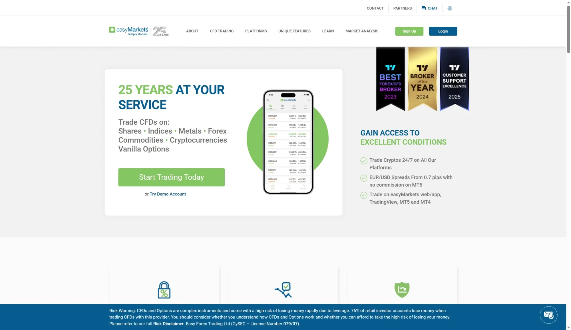 easyMarkets screenshot