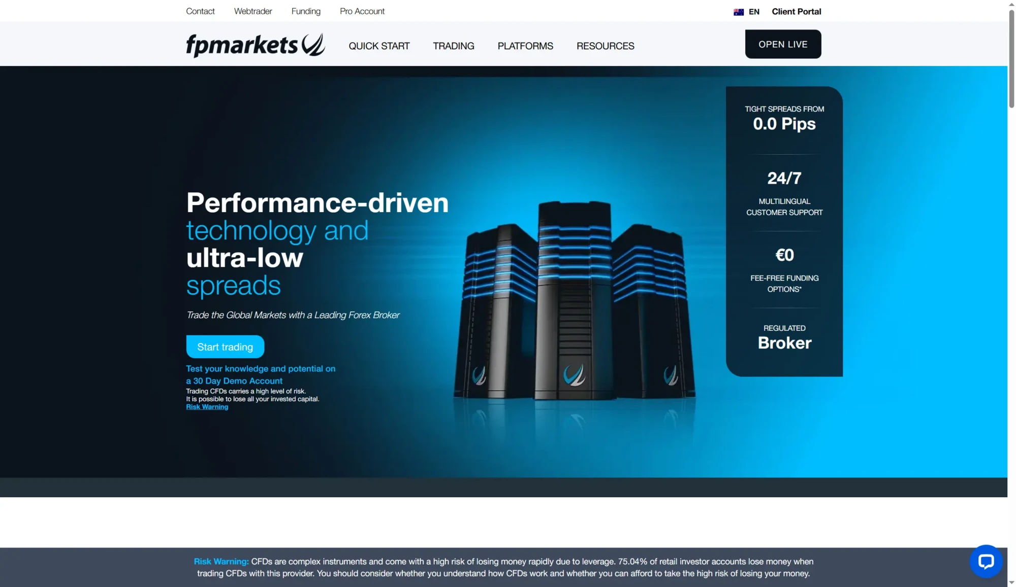 FP Markets screenshot